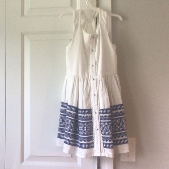 Beautiful Spring/Summer white and dark blue dress. - Picture 1 of 2